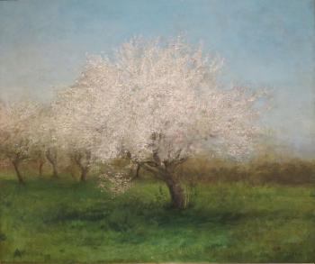 Edward Mitchell Bannister : Apple trees in a meadow